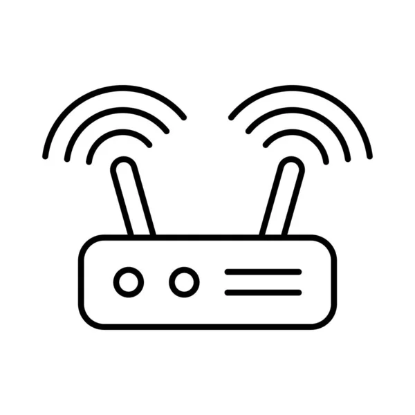 ルーターラインのアイコン ルーター関連の信号アイコン隔離 無線Lanルーター — ストックベクタ