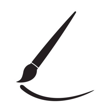 Fırça boyama ikonu. Yaratıcılık boya fırçası işareti.