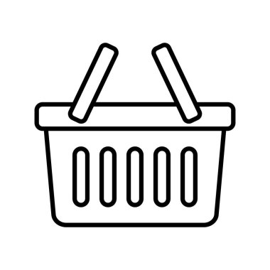 Alışveriş sepeti satırı simgesi - vektör çizim