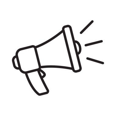 Megafon simgesi, hoparlör simgesi.