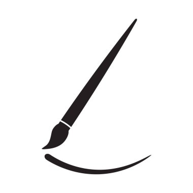 Fırça boyama ikonu. Yaratıcılık boya fırçası işareti.