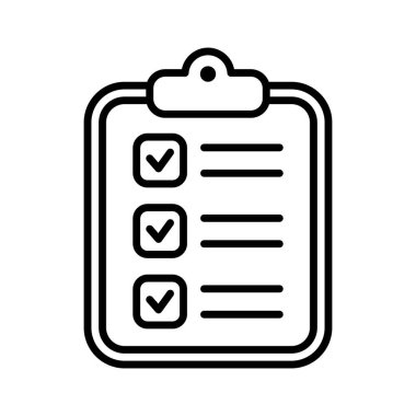 Pano simgesi. Onaylanmış bir belgenin onay listesi simgesi. Proje tamamlandı. Görev vektör simgesi. Görev tamamlandı..