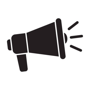 Megafon simgesi, hoparlör simgesi.