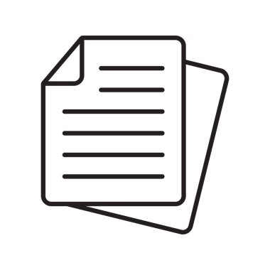 Belgeyi simge vektör. Basit düz sembolü