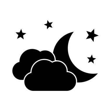 Ay ve yıldızların simgesi olan bir gece..