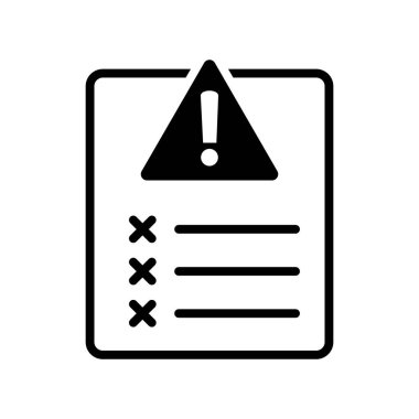 Hata raporu, başarısız test vektör simgesi.