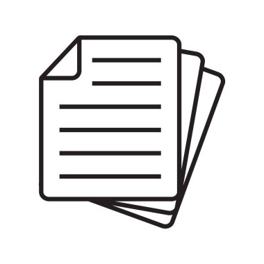 Belgeyi simge vektör. Basit düz sembolü