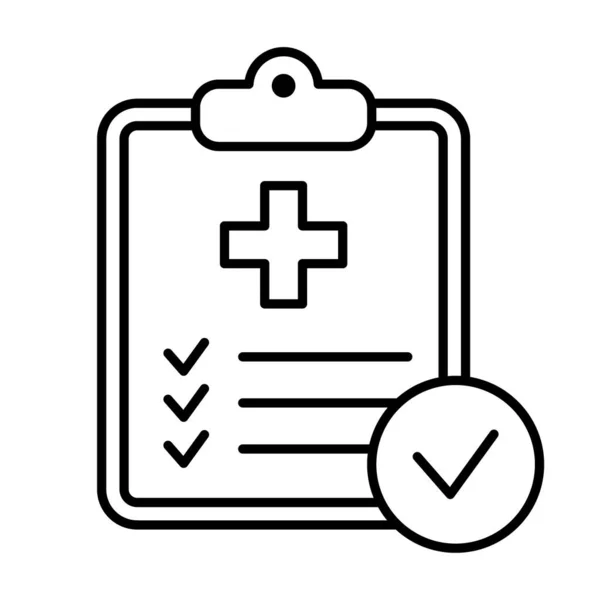 Symbol Für Medizinische Checkliste Symbol Für Medizinische Meldelinie — Stockvektor
