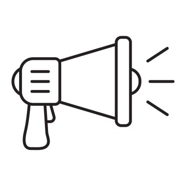 Megafon simgesi, hoparlör simgesi.