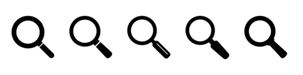 Увеличительный Стеклянный Значок Векторная Лупа Знак Лупы Иконка Поиска — стоковый вектор