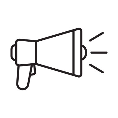 Megafon simgesi, hoparlör simgesi.