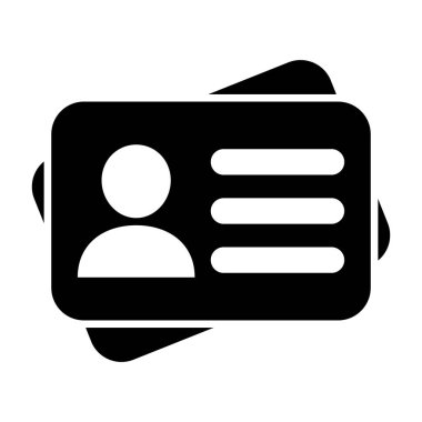 Kimlik kartı simgesi koleksiyonu. Çalışan katip kartı, ehliyet, kimlik kartı, personel kimlik kartı sembolü. Web sitesi ve mobil uygulama için tasarım.