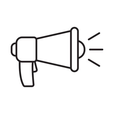 Megafon simgesi, hoparlör simgesi.