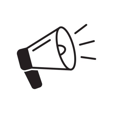 Megafon simgesi, hoparlör simgesi.