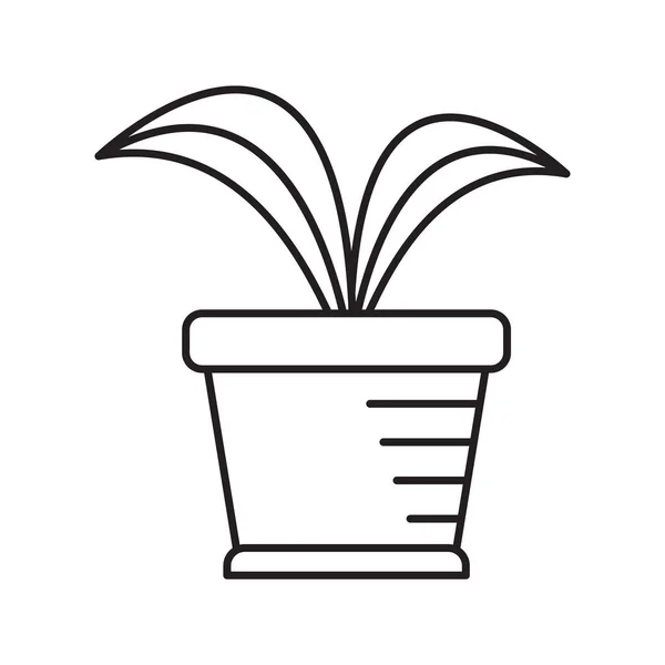 Pflanztopfzeilensymbol Vektorillustration — Stockvektor