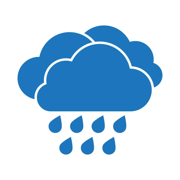 Eső Ikon Trendi Lapos Stílusban Elszigetelt Háttérben Felhő Eső Szimbólum — Stock Vector