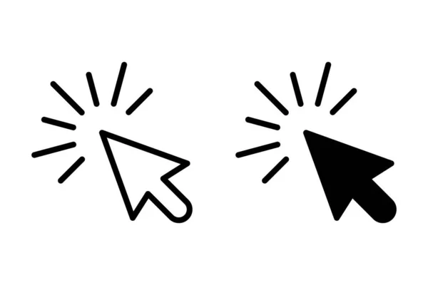 Cursor Pijlen Pictogram Klik Het Pictogram Voorraadvector — Stockvector