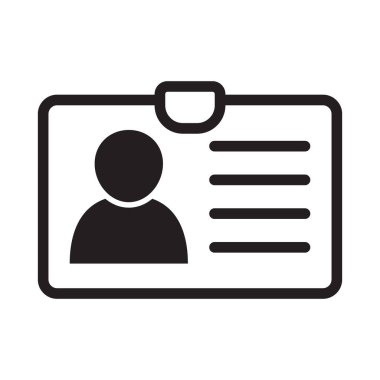 Kimlik kartı simgesi koleksiyonu. Çalışan katip kartı, ehliyet, kimlik kartı, personel kimlik kartı sembolü. Web sitesi ve mobil uygulama için tasarım.