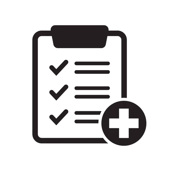 Medical Checklist Icon Medical Report Vector Icon — ストックベクタ