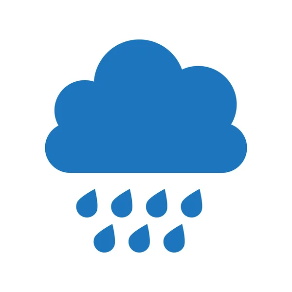 Eső Ikon Trendi Lapos Stílusban Elszigetelt Háttérben Felhő Eső Szimbólum — Stock Vector