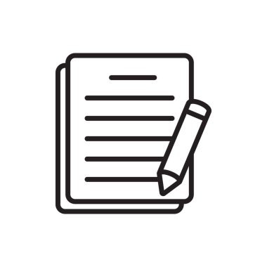 Kağıt simgesi olan kalem, Sözleşme vektör simgesi