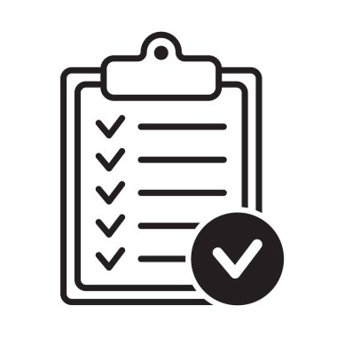 Pano simgesi. Web sitesi ve uygulama tasarımı için işaretleme listesi işareti.