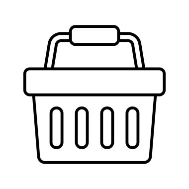 Alışveriş sepeti satırı simgesi - vektör çizim