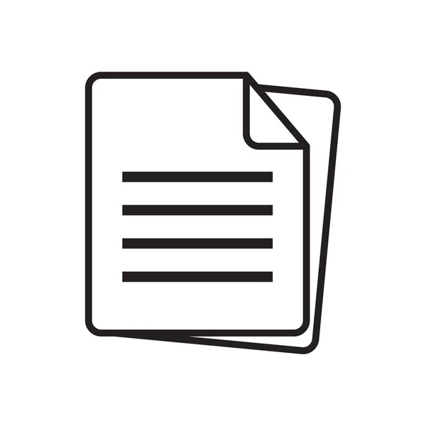 Εικονίδιο Εγγράφου Αρχείο Έγγραφο Κειμένου Ένα Φύλλο Χαρτιού — Διανυσματικό Αρχείο