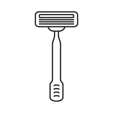 Tıraş makinesi ikonu. Razor düz çizgi simgesi. Genişletilmiş vuruş.