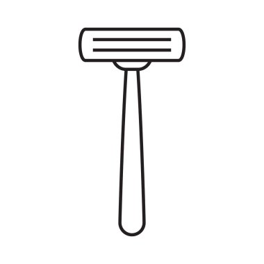 Tıraş makinesi ikonu. Razor düz çizgi simgesi. Genişletilmiş vuruş.