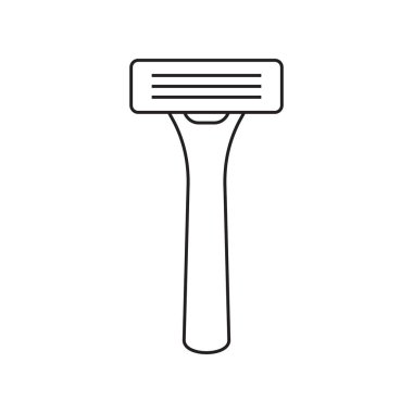 Tıraş makinesi ikonu. Razor düz çizgi simgesi. Genişletilmiş vuruş.