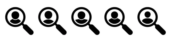 Headhunt Icon Search Personnel Employee Staff Assessment Vector Sign People — ストックベクタ