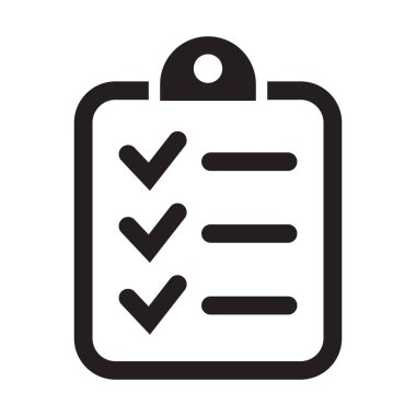 Pano simgesi. Web sitesi ve uygulama tasarımı için işaretleme listesi işareti.