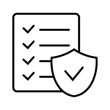 Veri güvenlik simgesi. Sigorta ikonu vektör illüstrasyonu izole edildi. Grafik ve web tasarımı için basit pictogram.