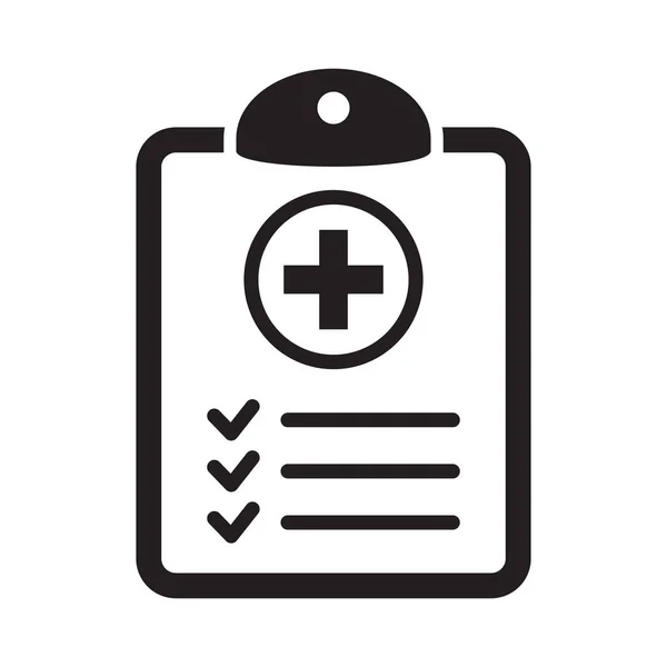 Krankenakte Krankenakte Krankenakte Gesundheitsdiagnose Zwischenablage Icon Design Template Vektor Isoliert — Stockvektor