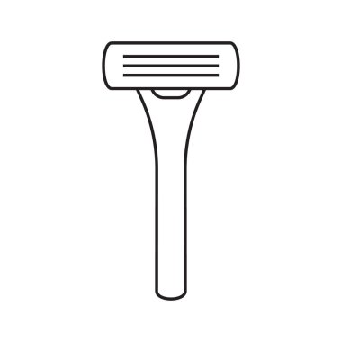 Tıraş makinesi ikonu. Razor düz çizgi simgesi. Genişletilmiş vuruş.