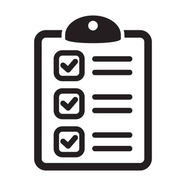 Pano simgesi. Web sitesi ve uygulama tasarımı için işaretleme listesi işareti.