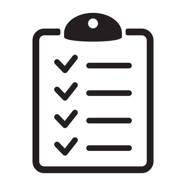 Klembord Icoon Checklist Teken Symbool Voor Website App Ontwerp — Stockvector