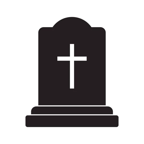 Tombstone Icon Rip Grave Icon Vector — Vetor de Stock