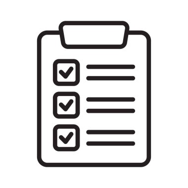 Pano simgesi. Web sitesi ve uygulama tasarımı için işaretleme listesi işareti.