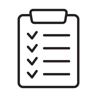 Pano simgesi. Web sitesi ve uygulama tasarımı için işaretleme listesi işareti.