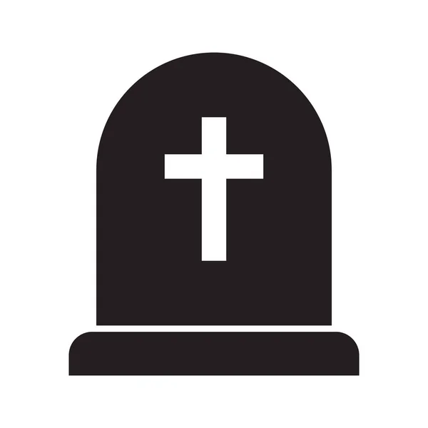 Tombstone Icon Rip Grave Icon Vector — Vetor de Stock