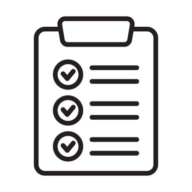 Pano simgesi. Web sitesi ve uygulama tasarımı için işaretleme listesi işareti.