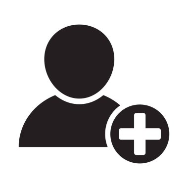 Kullanıcı vektörü simgesi ekle. Yeni profil çizim sembolü. avatar işareti veya logo.