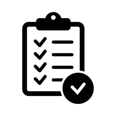 Pano simgesi. Web sitesi ve uygulama tasarımı için işaretleme listesi işareti.