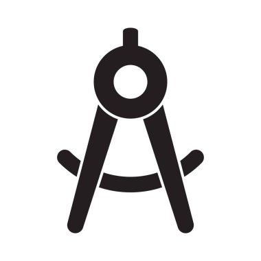 Drawing compass icon. Divider icon for website design.