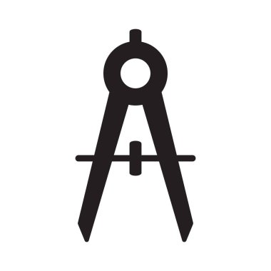Drawing compass icon. Divider icon for website design.