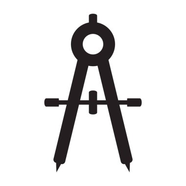 Drawing compass icon. Divider icon for website design.