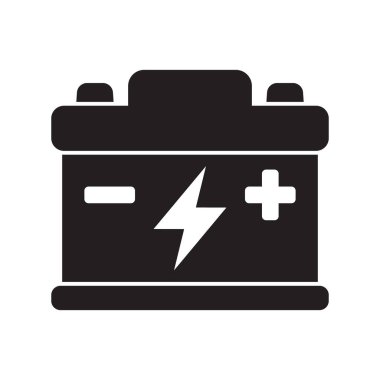 Car battery icon, accumulator sign, vector illustration.
