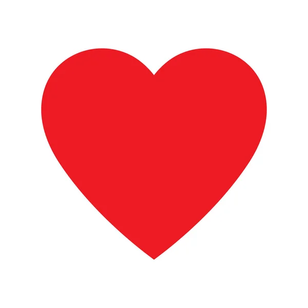 Red Heart Icon Heart Shape Love Symbol Vector Illustration — 스톡 벡터